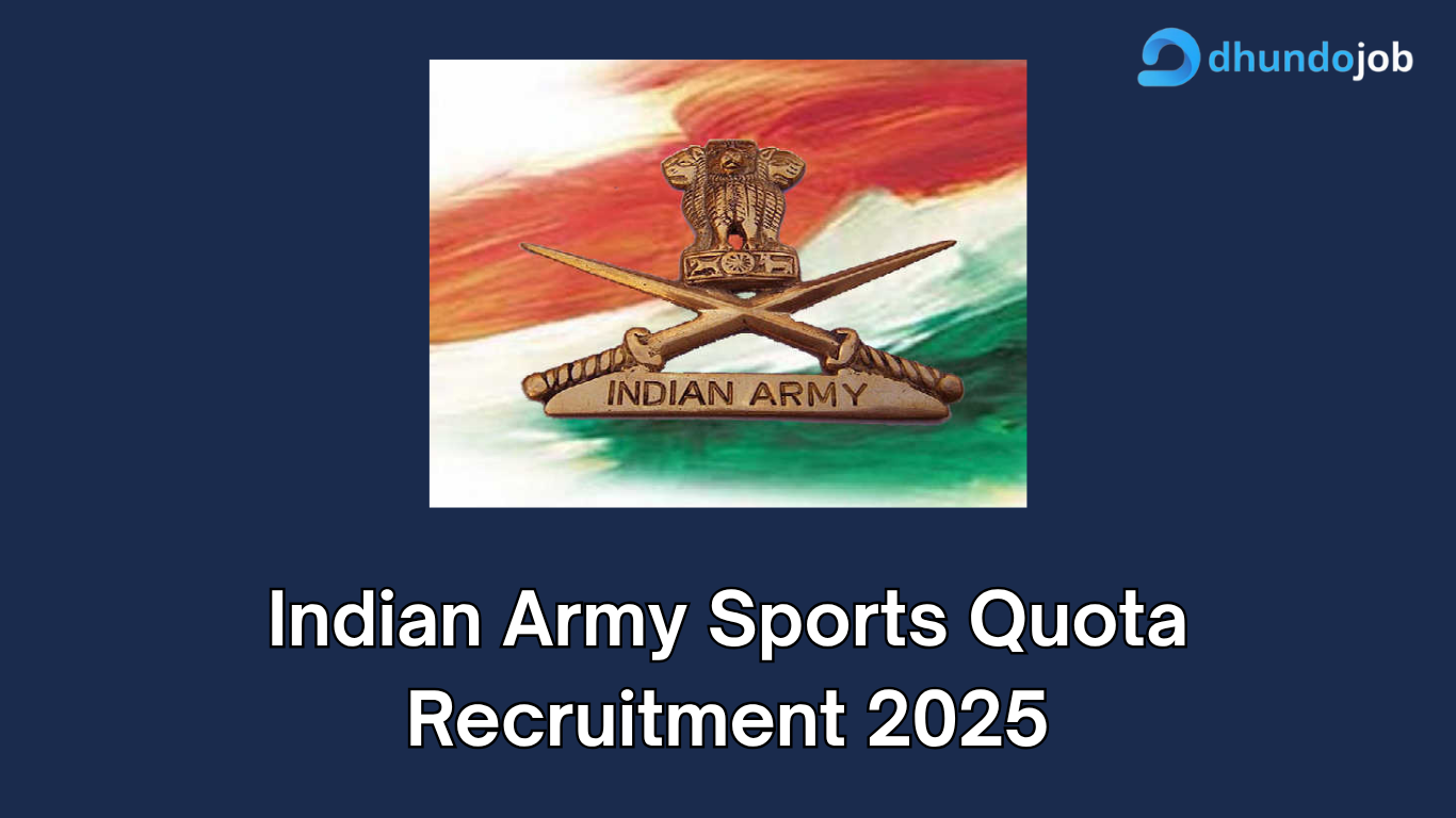 Indian Army Sports Quota Recruitment 2025